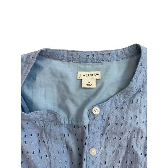 J by J.Crew Blue Sleeveless Dress size 0 Button Front w/ Pockets‎ & Lined - Picture 5 of 5